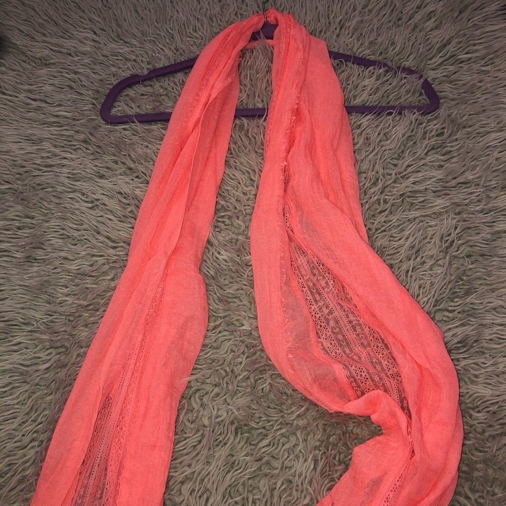 Bright neon pink scarf